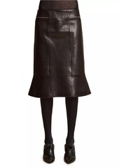 Khaite Francine Leather Skirt