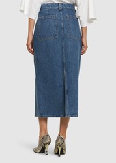 Khaite Genevieve Denim Midi Skirt