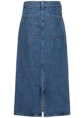 Khaite Genevieve Denim Midi Skirt