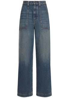 Khaite Hewitt High Rise Straight Jeans