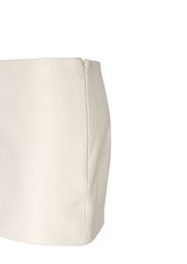 Khaite Jett Short Leather Skirt