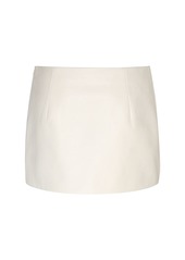 Khaite Jett Short Leather Skirt