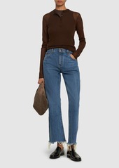 Khaite Kerrie Cotton Denim Straight Jeans