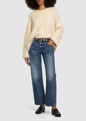 Khaite Kerrie Mid Rise Straight Cotton Jeans