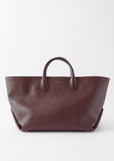 Khaite - Amelia Medium Leather Tote Bag - Womens - Burgundy