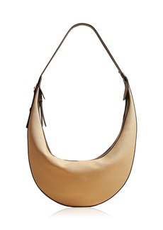 Khaite - Augustina Canvas-Leather Hobo Bag - Neutral - OS - Moda Operandi