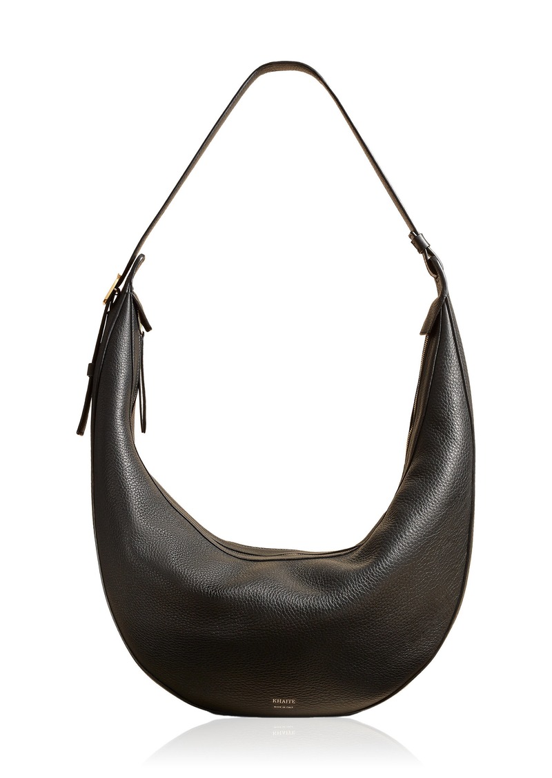 Khaite - Augustina Leather Hobo Bag - Black - OS - Moda Operandi