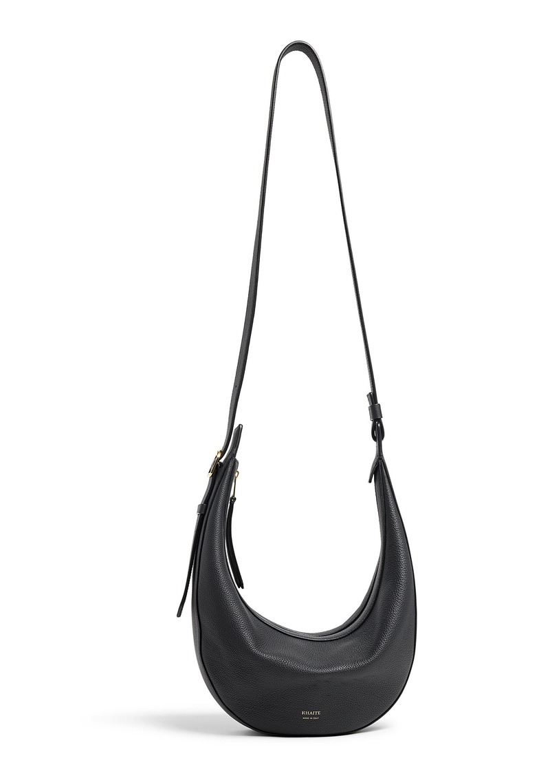 Khaite - Augustina Small Leather Crossbody Bag - Black - OS - Moda Operandi