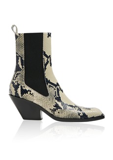 Khaite - Austin Pyhton-Effect Leather Ankle Boots - Python - IT 36 - Moda Operandi