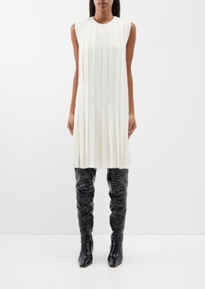 Khaite - Blaz Pleated Silk-georgette Dress - Womens - Cream - 12 US