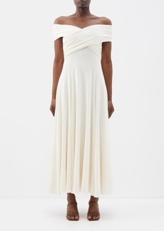 Khaite - Bruna Off-the-shoulder Dress - Womens - Cream