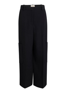 Khaite - Caiton High-Rise Woven Wide-Leg Pants - Black - US 4 - Moda Operandi