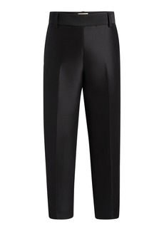 Khaite - Cam Wool-Silk Straight-Leg Pants - Black - US 4 - Moda Operandi