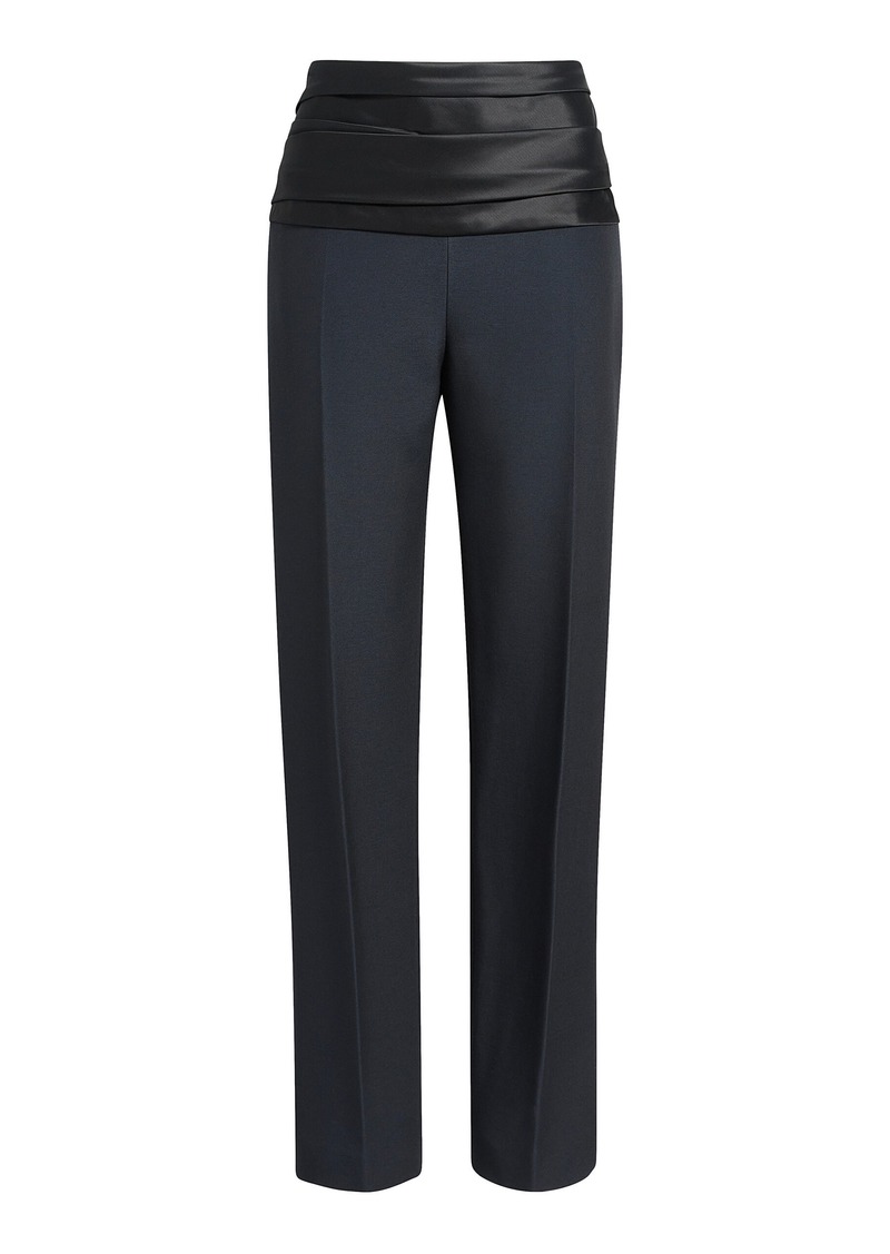 Khaite - Camberly Ruched-Waist Pants - Black - US 6 - Moda Operandi