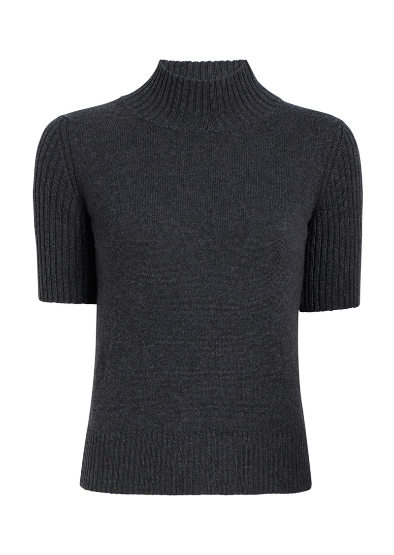 Khaite - Cecil Knit Cashmere-Blend Top - Dark Grey - M - Moda Operandi