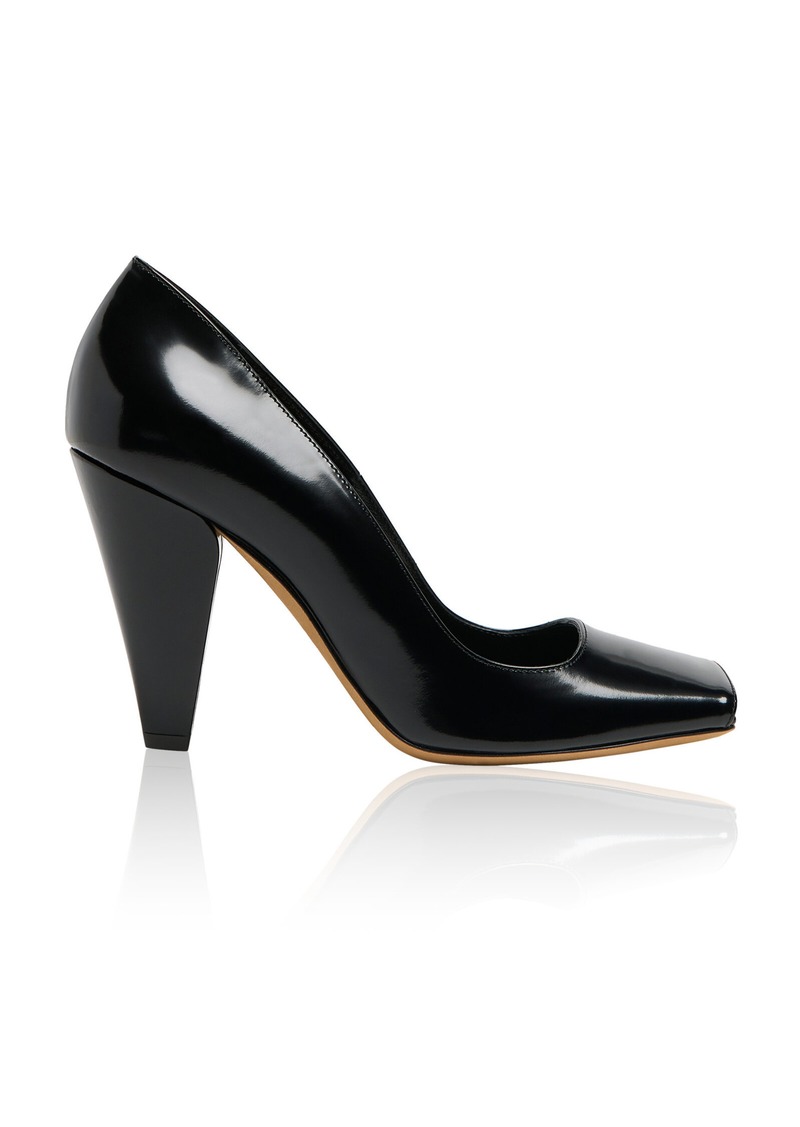 Khaite - Cedar Peep-Toe Leather Pumps - Black - IT 36 - Moda Operandi