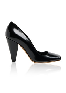 Khaite - Cedar Peep-Toe Leather Pumps - Black - IT 37.5 - Moda Operandi