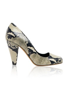 Khaite - Cedar Peep-Toe Snake-Effect Leather Pumps - Python - IT 38 - Moda Operandi