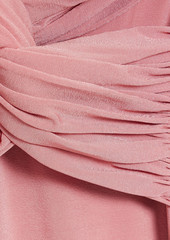 Khaite - Cerna off-the-shoulder twist-front jersey midi dress - Pink - M