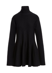 Khaite - Clarice Wool-Blend Mini Dress - Grey - L - Moda Operandi