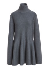 Khaite - Clarice Wool-Blend Mini Dress - Grey - M - Moda Operandi