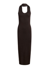 Khaite - Coraline Knit Halter Maxi Dress - Brown - S - Moda Operandi