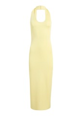 Khaite - Coraline Knit Halter Maxi Dress - Yellow - M - Moda Operandi