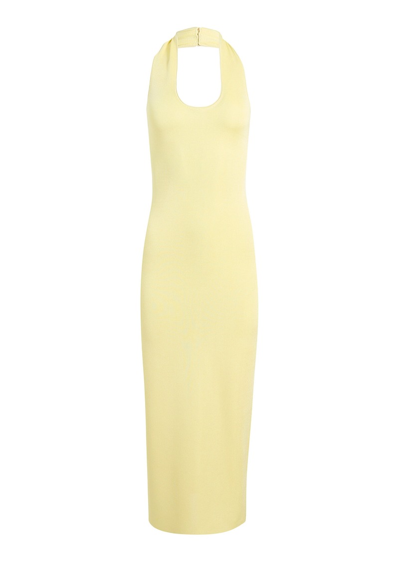 Khaite - Coraline Knit Halter Maxi Dress - Yellow - XS - Moda Operandi