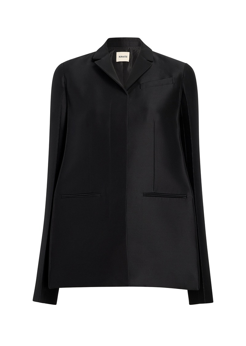 Khaite - Crittan Wool-Silk Blazer - Black - US 2 - Moda Operandi