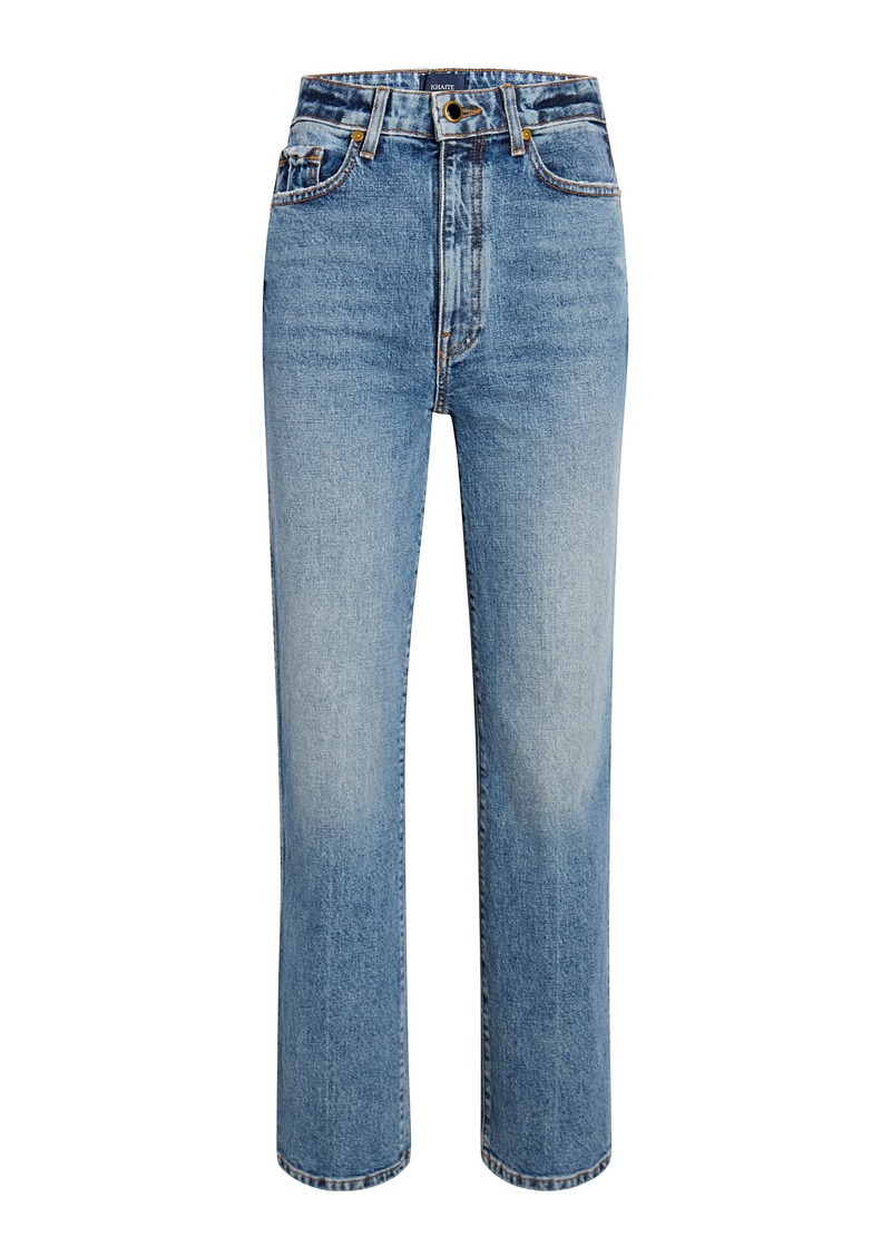Khaite - Danielle Rigid High-Rise Straight-Leg Jeans - Medium Wash - 25 - Moda Operandi
