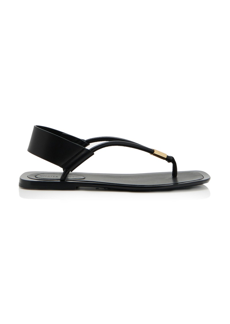 Khaite - Devoe Leather Sandals - Black - IT 41 - Moda Operandi
