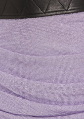 Khaite - Dratton draped metallic tulle mini skirt - Purple - US 4