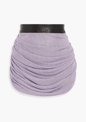 Khaite - Dratton draped metallic tulle mini skirt - Purple - US 4