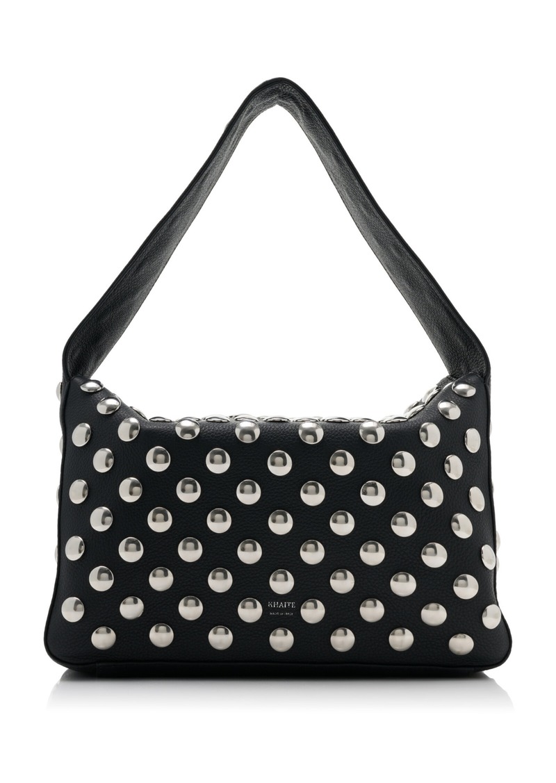 Khaite - Elena Studded Leather Shoulder Bag - Black - OS - Moda Operandi