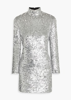 Khaite - Elsa sequined tulle turtleneck mini dress - Metallic - US 2