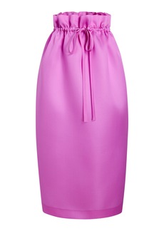 Khaite - Ember Paperbag-Waist Silk Organza Midi Skirt - Pink - US 4 - Moda Operandi