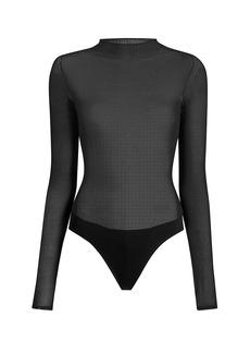 Khaite - Enzo Knit Silk-Blend Bodysuit - Black - M - Moda Operandi