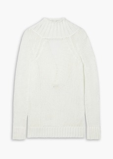 Khaite - Flora draped crochet-knit cotton-blend sweater - White - XS