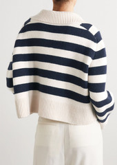 Khaite - Franklin striped cashmere-blend sweater - White - XL