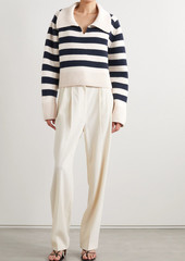 Khaite - Franklin striped cashmere-blend sweater - White - XL