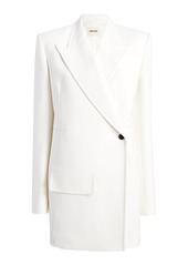 Khaite - Jacobson Brushed Leather Coat - Ivory - US 2 - Moda Operandi