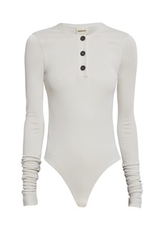 Khaite - Janelle Slinky Bodysuit - White - M - Moda Operandi
