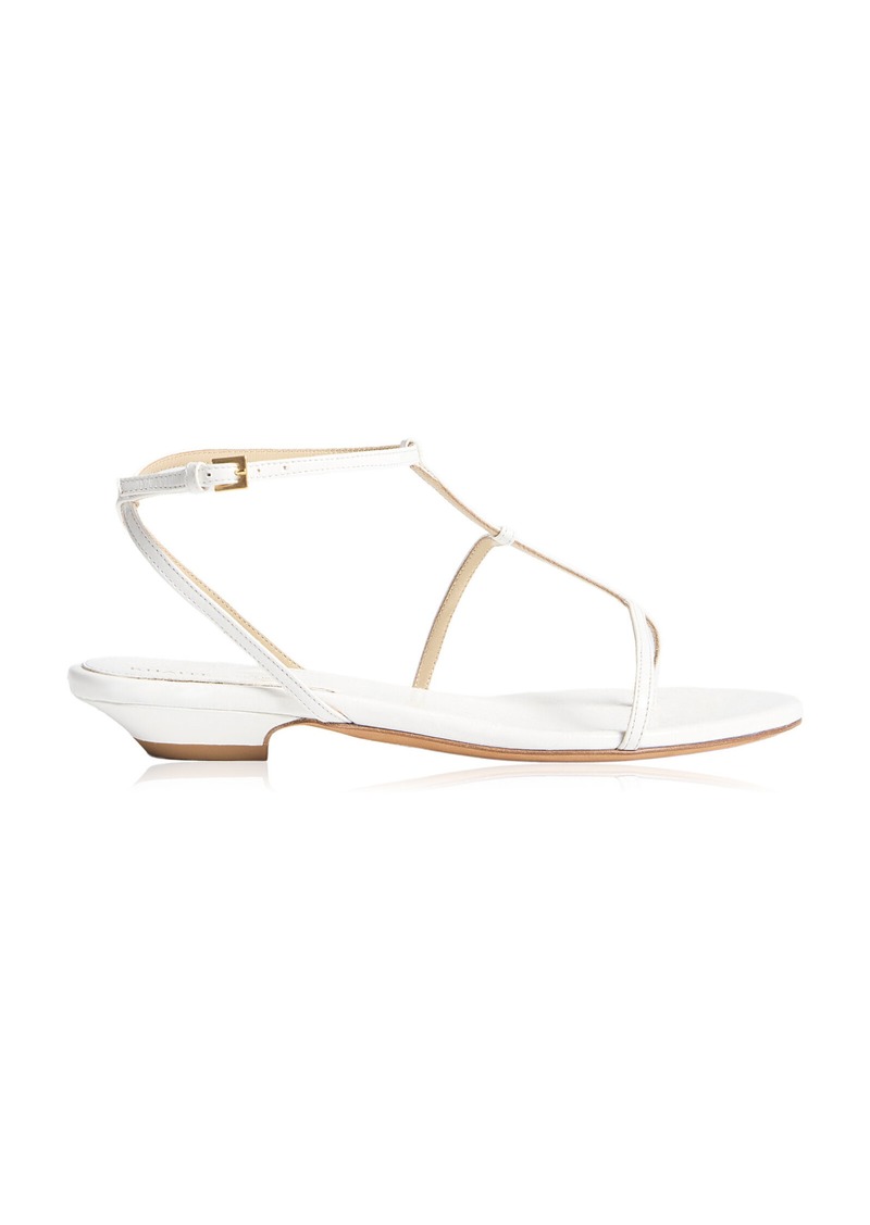 Khaite - Jones Leather Sandals - White - IT 39 - Moda Operandi