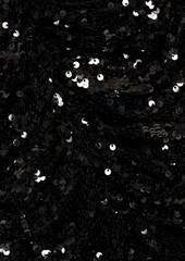 Khaite - Lana ruched sequined knitted midi dress - Black - US 2