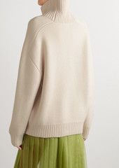 Khaite - Landen oversized brushed cashmere turtleneck sweater - White - L