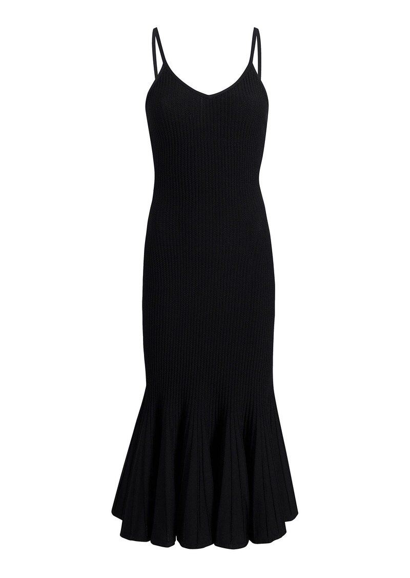 Khaite - Leesal Knit Midi Slip Dress - Black - XS - Moda Operandi