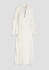 Khaite - Leif gathered twill maxi dress - White - S