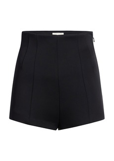 Khaite - Lennman Satin-Crepe Shorts - Black - US 4 - Moda Operandi