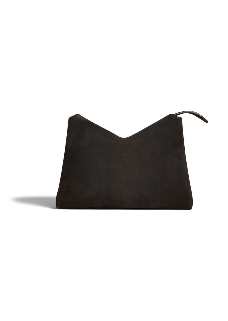 Khaite - Lina Medium Suede Crossbody Bag - Black - OS - Moda Operandi