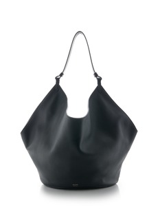 Khaite - Lotus Medium Leather Tote Bag - Black - OS - Moda Operandi